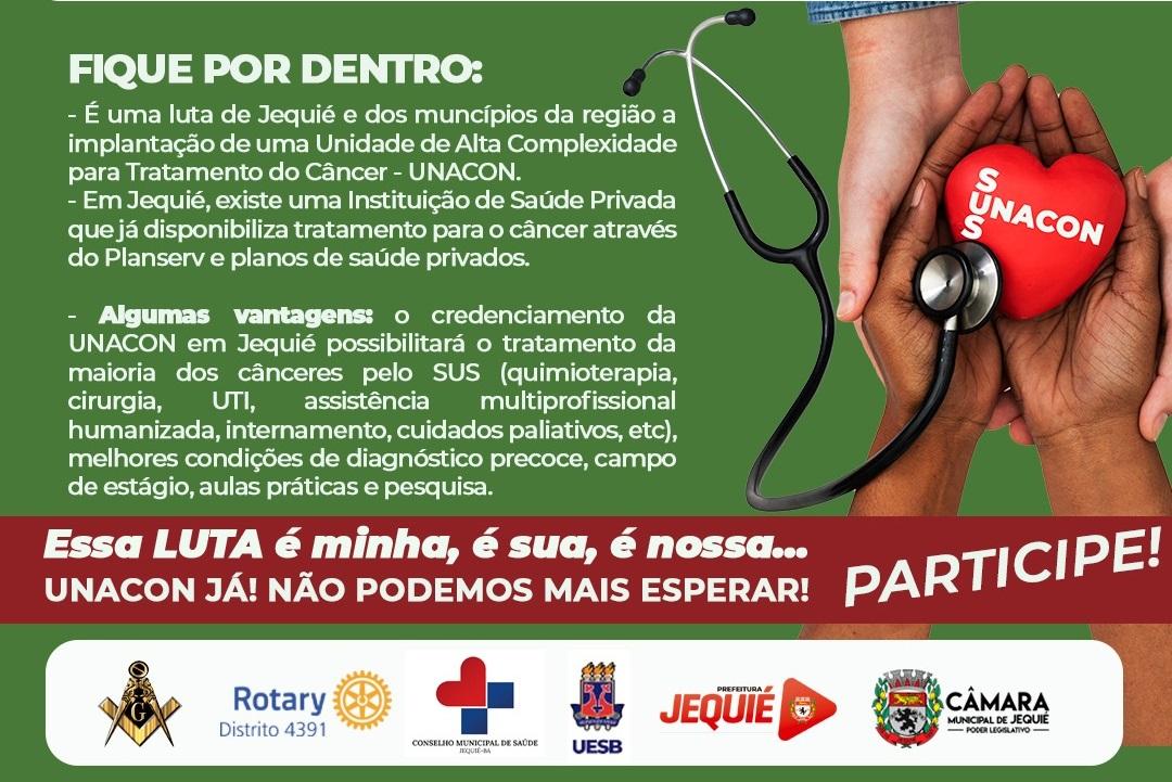 AUDIÊNCIA PÚBLICA DISCUTIRÁ IMPLANTAÇÃO DA UNIDADE DE ALTA COMPLEXIDADE EM ONCOLOGIA EM JEQUIÉ E AUTONOMIA DO NÚCLEO REGIONAL DE SAÚDE