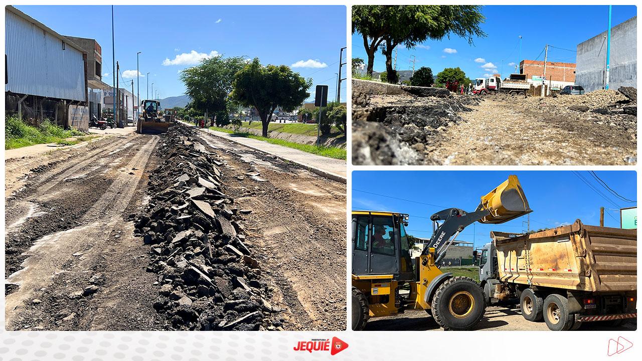 PREFEITURA DE JEQUIÉ INICIA ETAPA DE PAVIMENTAÇÃO ASFÁLTICA DA AVENIDA CÉSAR BORGES