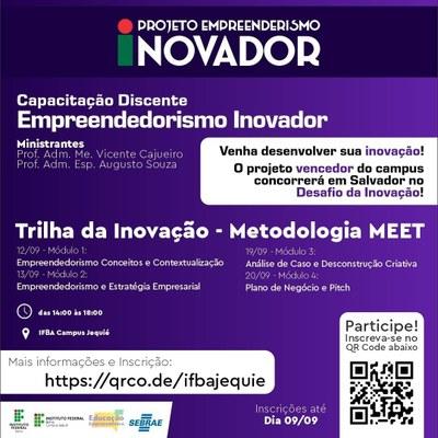 IFBA CAMPUS JEQUIÉ PROMOVE CAPACITAÇÃO DISCENTE EM EMPREENDEDORISMO INOVADOR COM METODOLOGIA MEET