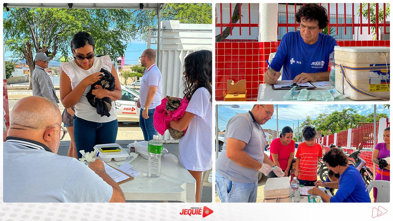 PREFEITURA DE JEQUIÉ PROMOVE DIA D DE VACINAÇÃO CONTRA RAIVA E INTENSIFICA IMUNIZAÇÃO DE CÃES E GATOS
