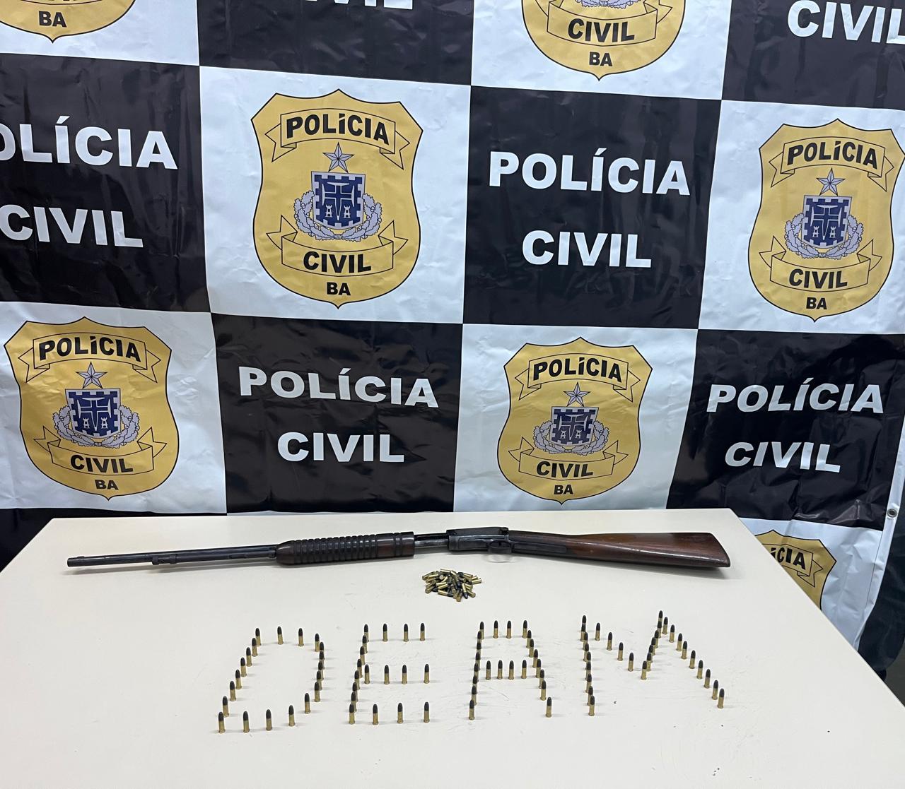 CARABINA É APREENDIDA EM ITAIBÓ, ZONA RURAL DE JEQUIÉ