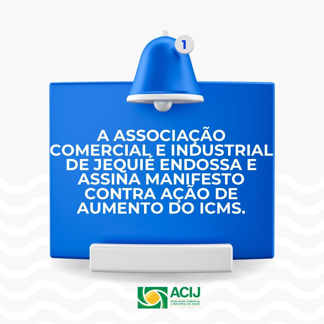 MANIFESTO CONTRA O AUMENTO DO ICMS NA BAHIA