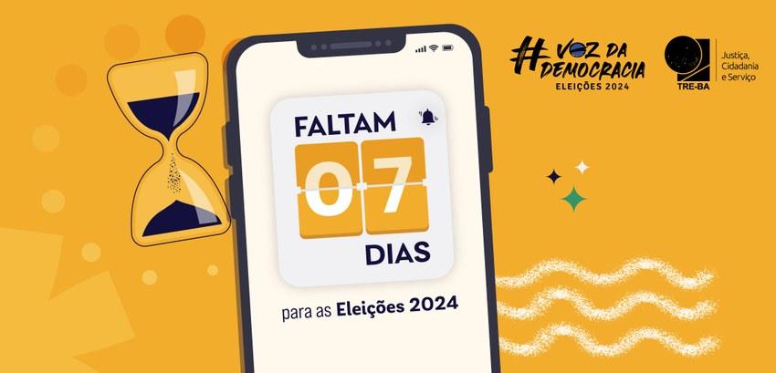 FALTAM 7 DIAS: E-TÍTULO SÓ PODE SER BAIXADO ATÉ A VÉSPERA DA ELEIÇÃO