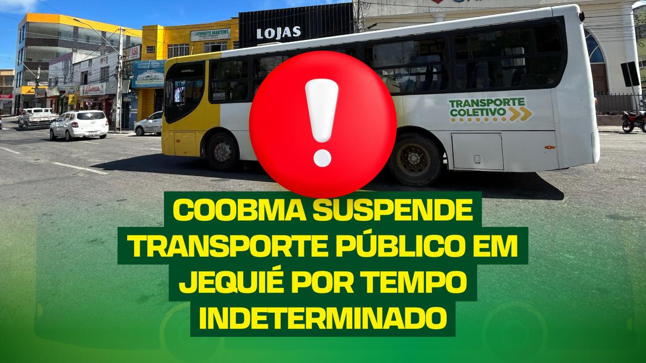 COOBMA SUSPENDE OPERAÇÃO DO TRANSPORTE PÚBLICO POR TEMPO INDETERMINADO