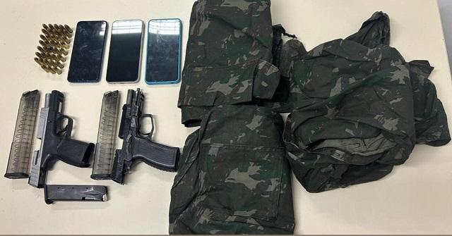 CIPE CENTRAL PRENDE FORAGIDOS DA JUSTIÇA E APREENDE ARMA DE FOGO