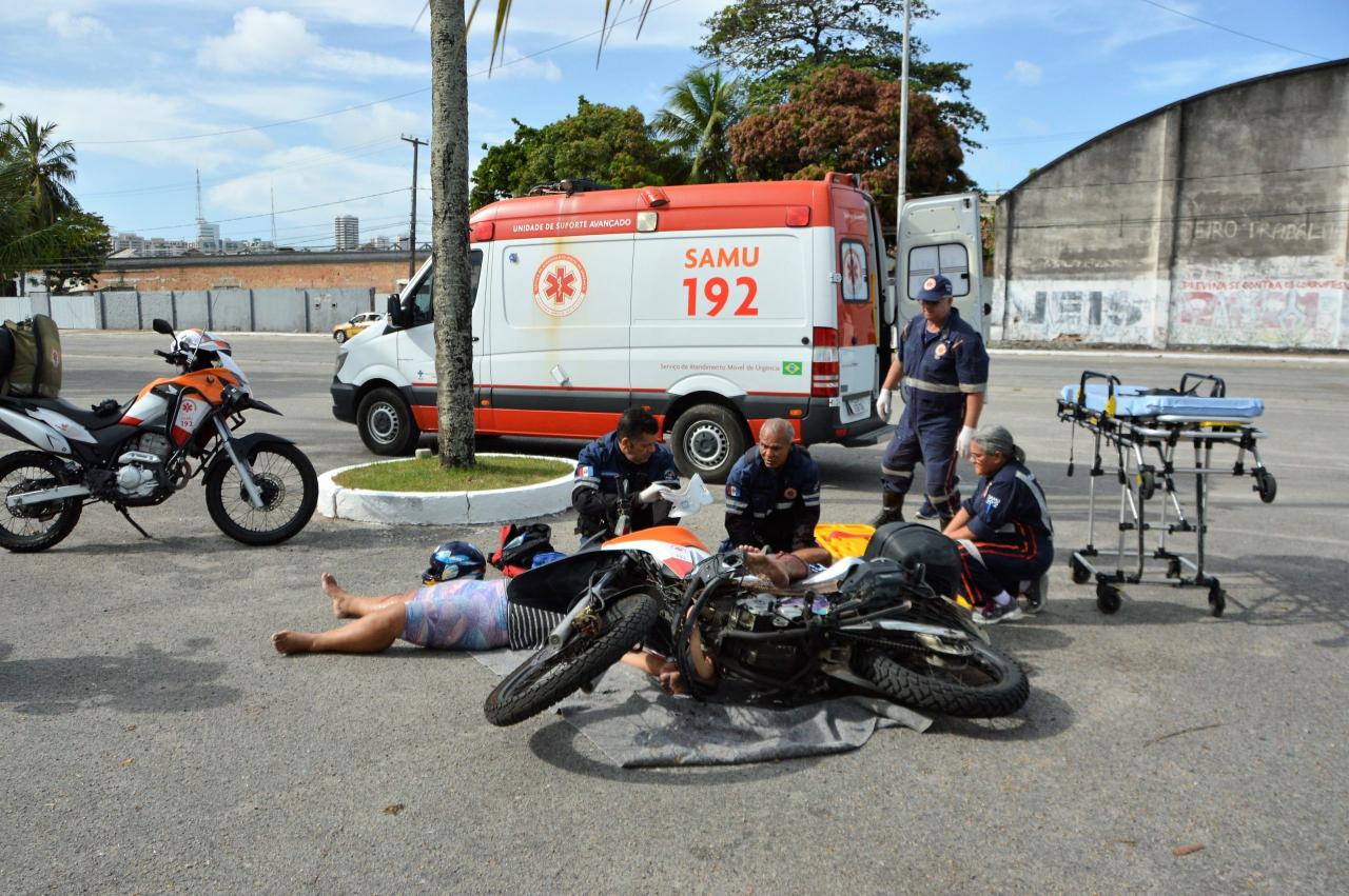 ACIDENTES COM MOTOS LIDERAM ATENDIMENTOS TRAUMÁTICOS DO SAMU EM JEQUIÉ NO FIM DE SEMANA